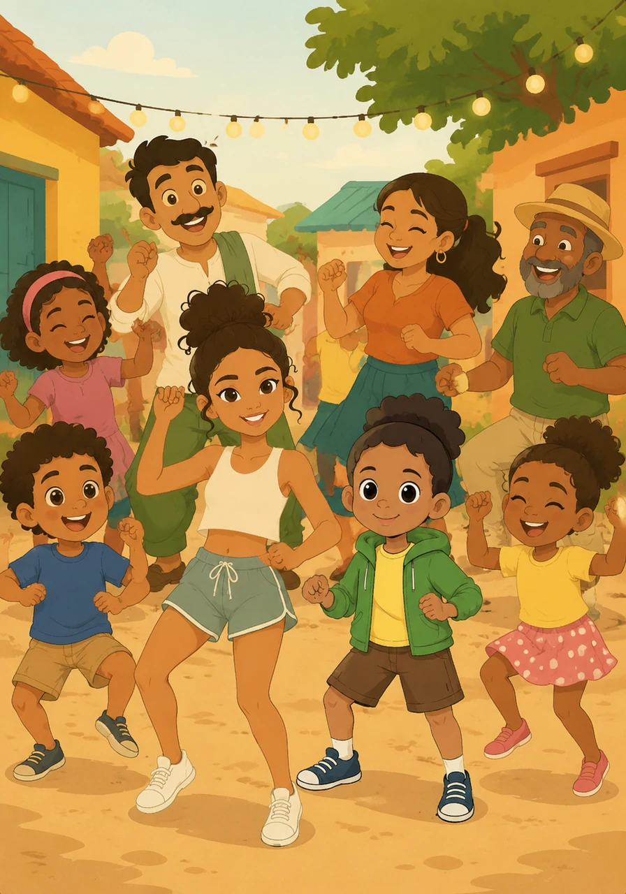 Soon, the adults emerged, their initial drowsiness quickly replaced by surprise and smiles. They couldn't resist the contagious energy and began nodding their heads and tapping their feet to the community's new rhythm.