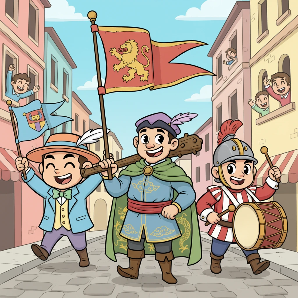 当意大利的城邦之间发生“小争吵”时，霍克小爵爷的士兵们就会被高价雇佣。他们挥舞着旗帜，穿着五颜六色的制服，像一群开心的朋友一样，帮助出钱最多的城邦“解决问题”。