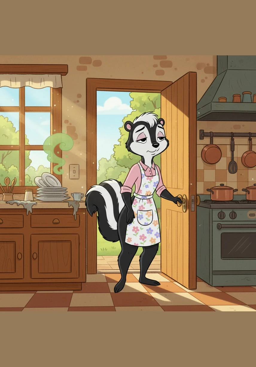 Mom sighs and opens the door just a crack, letting a gust of cold morning wind whistle into the warm kitchen. Sammy shivers for a brief moment but stubbornly marches out onto the patio, determined to prove he’s tough.