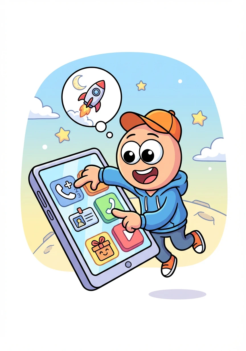 José ingresa su número de teléfono con el prefijo de su país, su número de cédula y un código de referido que le dio un amigo. Está listo para explorar el mundo de 'Rocket In The Moon'.