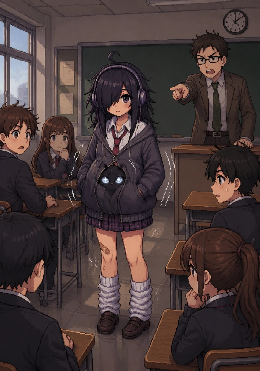 In the middle of her quiet classroom, Emma tries to look nonchalant while a suspicious lump wiggles frantically inside her hoodie. Her classmates stare at her strangely as the teacher demands to know why her backpack is rustling.