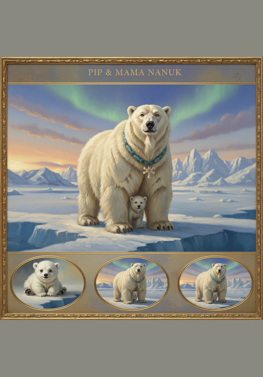 As they stepped outside, the vast Arctic tundra stretched out before them like a sea of sparkling diamonds. The sun hung low in the sky, casting long, golden shadows across the pristine snow. Pip marveled at how the world seemed to glow with its own secret light.