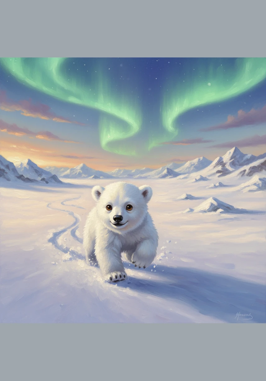 Pip began to trot across the snow, his thick paws making soft crunching sounds with every step. He noticed that the more he moved, the warmer his belly felt. The cold was still there, but it felt like a playful tickle rather than a scary bite.