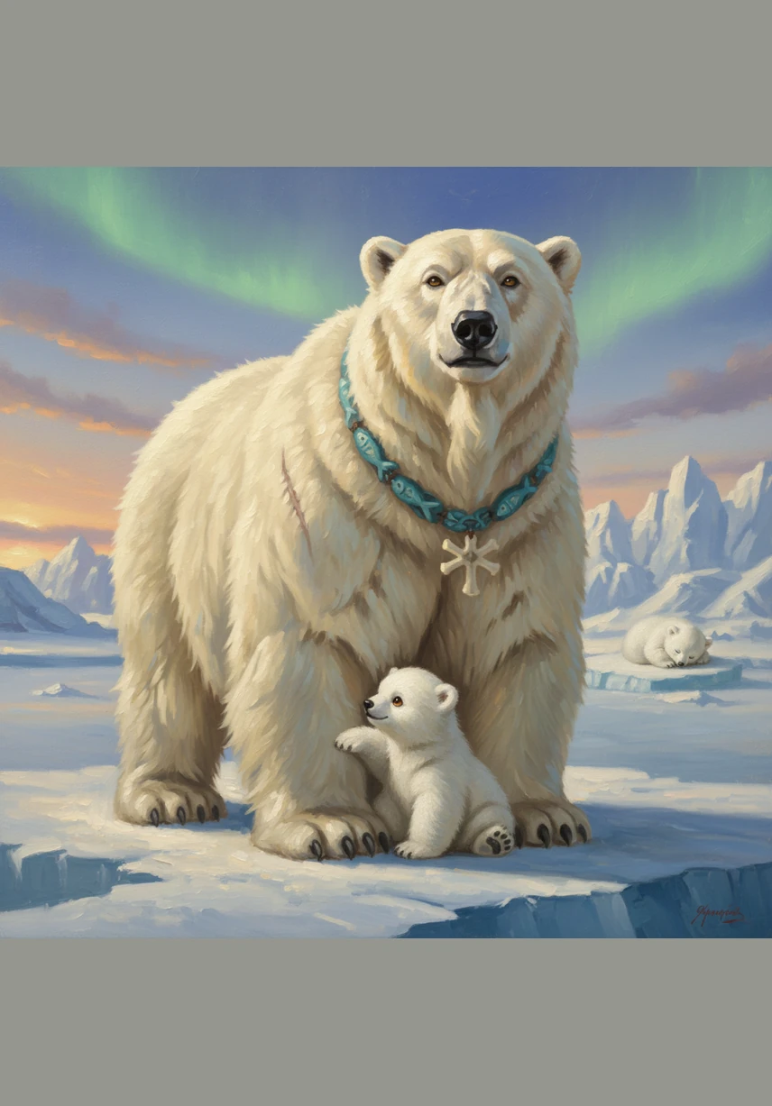 That night, Pip curled up against Mama Nanuk’s side under a canopy of stars. He felt the warmth of her fur and the steady beat of his own brave heart. He closed his eyes, finally knowing that he was exactly where he belonged.