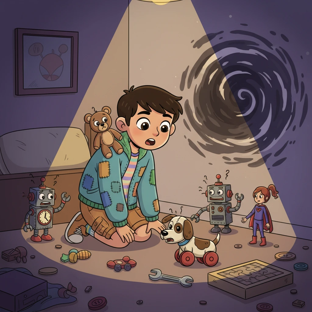 The toys explain in hushed, urgent whispers that The Shadow Collector feeds on forgotten things, making them vanish forever into nothingness. They reveal that Aarav, with his unique gift for seeing their true worth, is the only one who can stop this shadowy menace. He is their chosen hero, the bridge between their world and his.