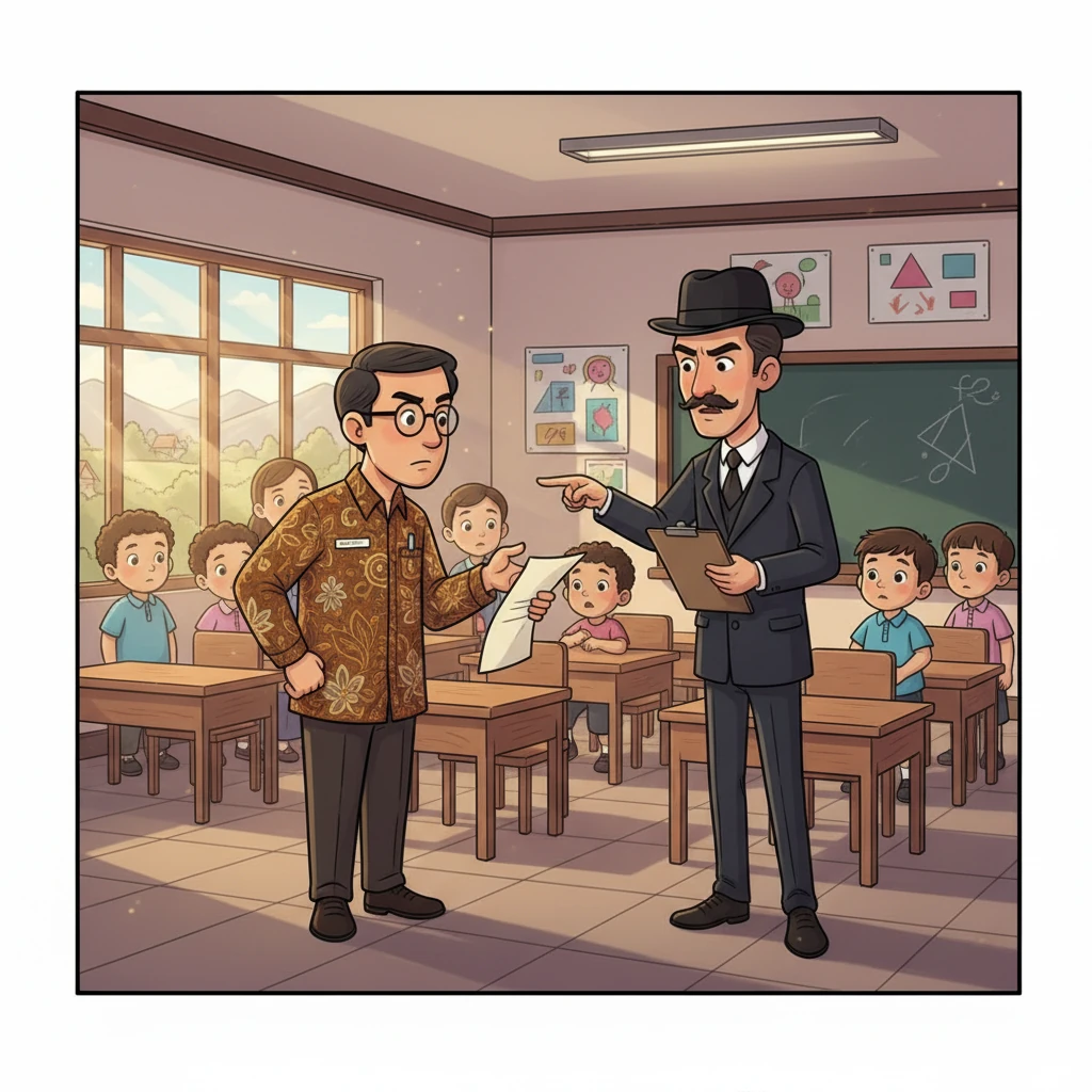 Inspektur Smalhouzen datang untuk memeriksa sekolah. Ia menanyakan Bapak Johan apakah semua berjalan sesuai dengan izin yang diberikan. Bapak Johan dengan tegas menghadapi inspektur, bersikeras untuk tidak mengeluarkan anak-anak yang melebihi batas usia.