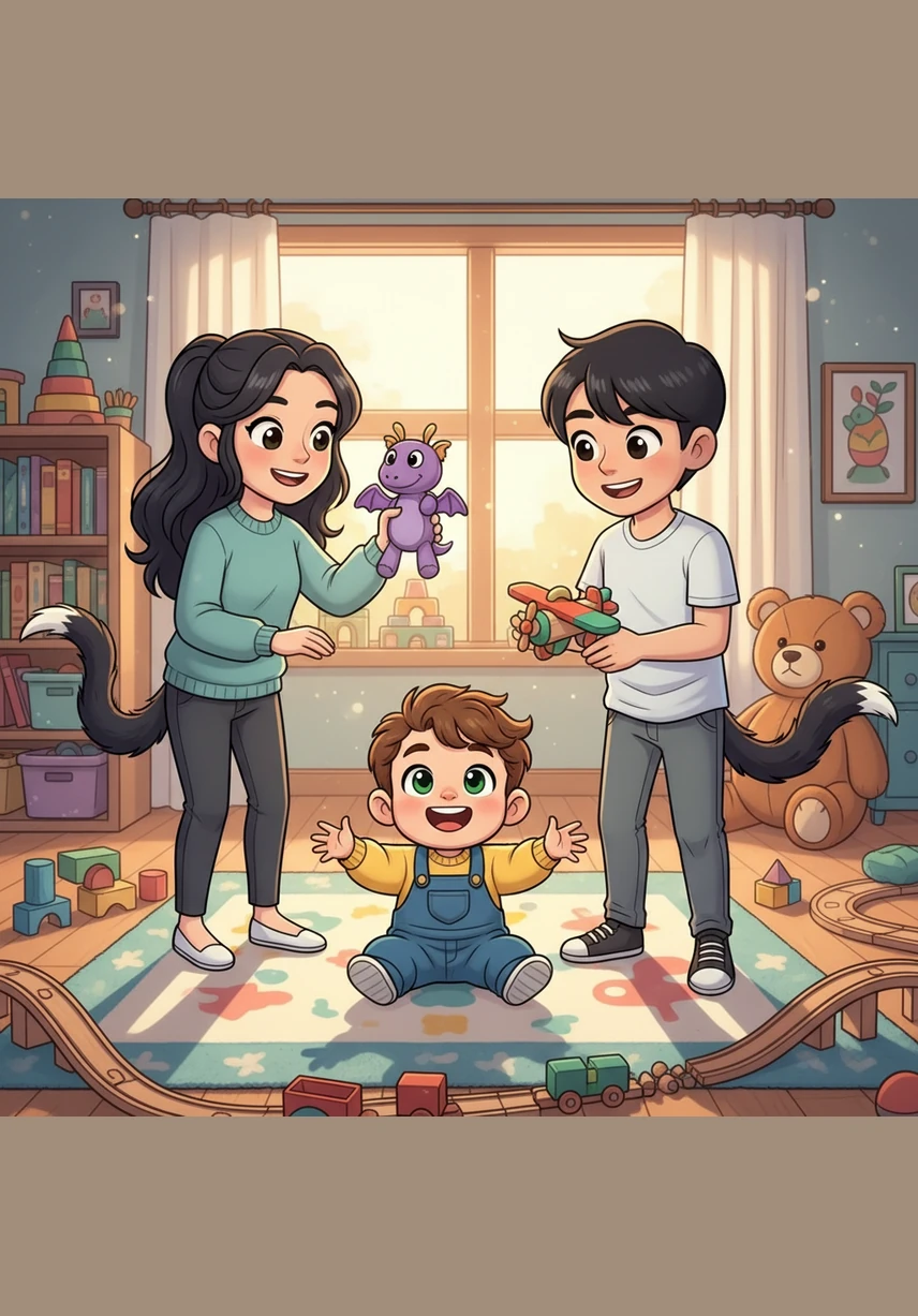 In a playroom filled with every toy imaginable, little Gab giggles as Yaya Luz and Yaya Joy build a giant fortress out of soft, colorful blocks. The nannies' gentle smiles fill the room with a sense of warmth and security.