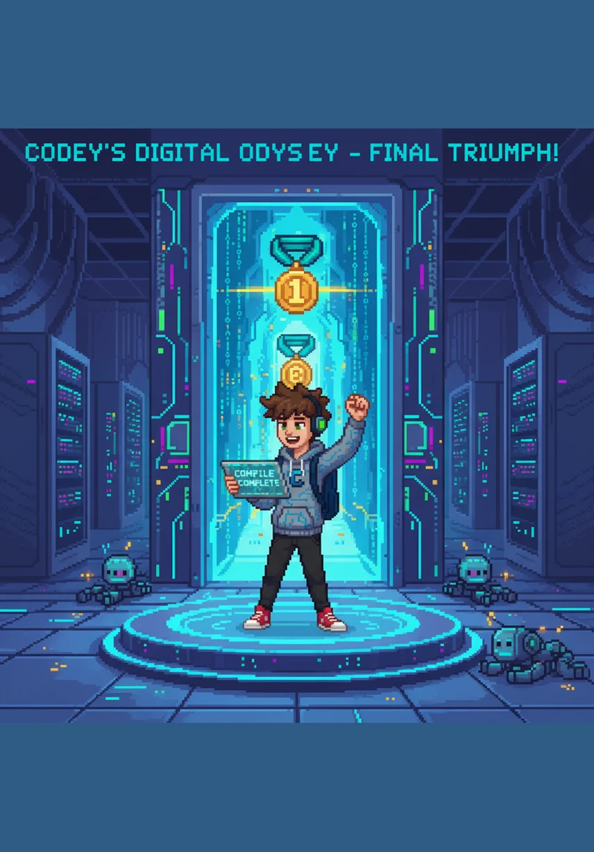 The profile was complete, a masterpiece of CSS and JavaScript that shimmered with life and interactivity. Codey smiled at his creation, knowing he had turned raw code into a beautiful digital home for his dreams.