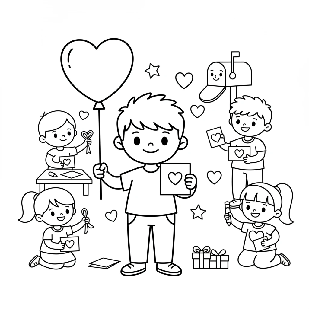 valentine s day coloring pages - 涂色本
