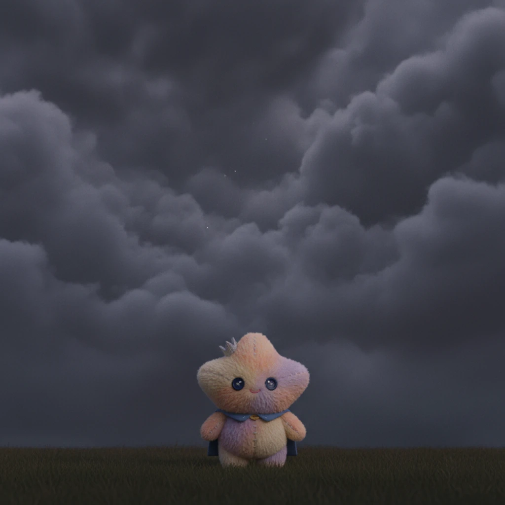 Then, one evening, something truly surprising happened down on Earth. The sky was covered in a thick blanket of fluffy, gray clouds, hiding nearly all the magnificent stars from view.