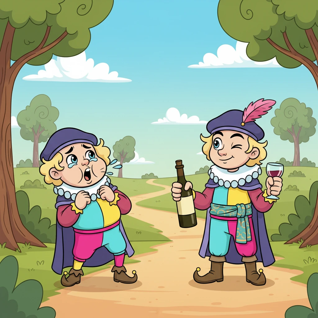 Suddenly, Ferdinand let out a comical, exaggerated "Uggh-uggh-uggh!" cough, his chest puffing out like a proud pigeon. Monty, with a knowing wink, feigned deep concern, suggesting they turn back for Ferdinand's health. But Ferdinand, ever eager to prove his bravery and expertise, insisted they press on.