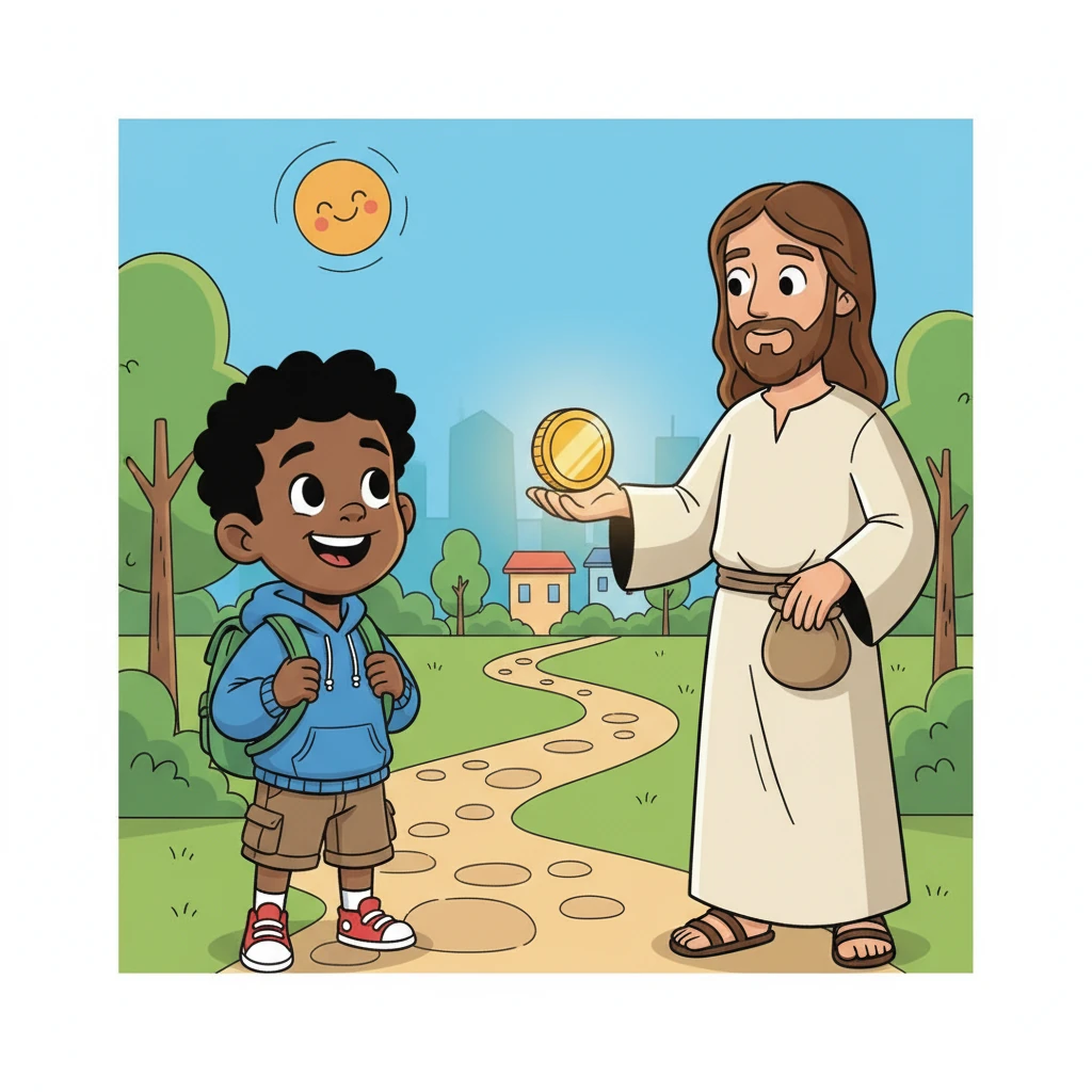 The stranger, whom Isaiah later realized was Jesus, looked deep into Isaiah’s heart and saw his goodness. He reached into his pocket and produced a shimmering golden coin.