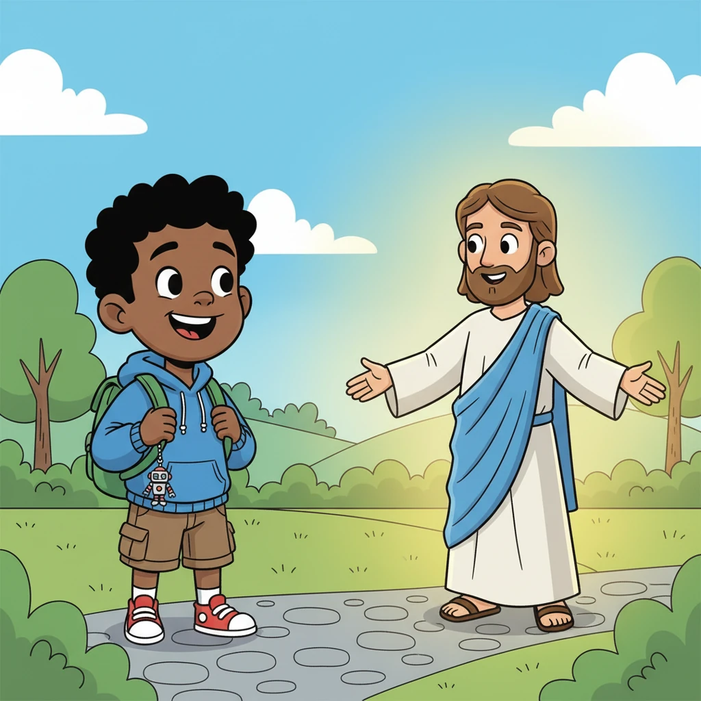To their amazement, the stranger, Jesus, was there, his presence radiating love and light. He smiled at them, knowing of their good hearts.