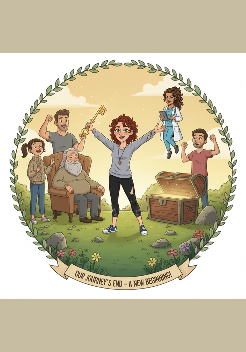 Standing on a hilltop overlooking a beautiful landscape, Maya feels vibrant and full of hope for the years ahead. She has embraced her new normal with grace and strength, proving that a life of joy, purpose, and health is possible after the storm.