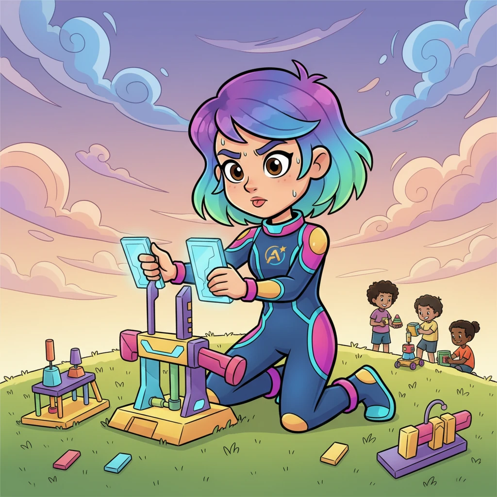 Lexi always chose the path of truth, even if it was a bit harder. She knew that dreaming big was better than just following what everyone else did. With a focused look, she practiced her building skills every day, aiming to make a real difference with her creations.