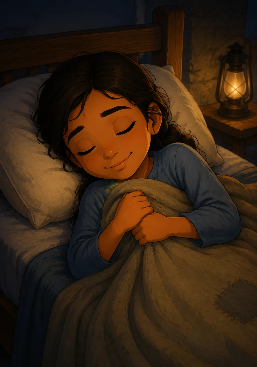 Amina drifts off to sleep, clutching the dream of a different life close to her heart. For the first time in a long time, her mind is filled not with the count of stitches, but with the bright possibilities of a world where she can finally learn again.