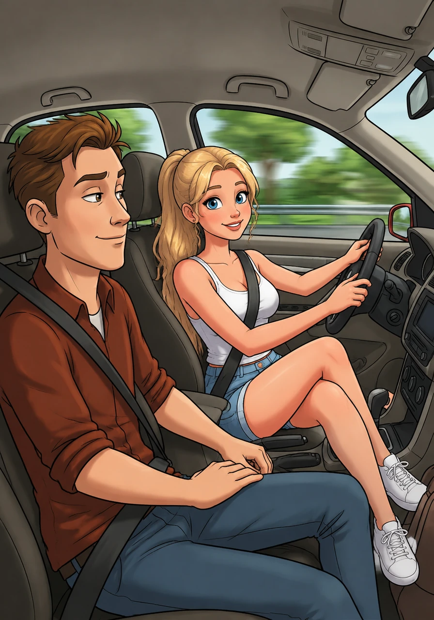 As trees blurred past the passenger window, Anna chatted happily about her week and her plans for the trip. Steffan nodded along, but he occasionally glanced over, noticing the subtle, frequent way she began crossing and uncrossing her legs in her seat.