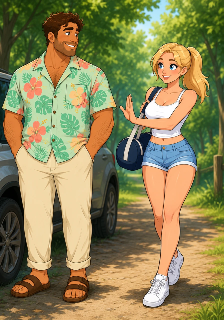Anna's eyes widened for a fraction of a second before she quickly composed herself with a bright, tight smile. She insists she is perfectly fine, claiming she wants to reach the Oakridge café before it gets too busy, refusing the pit stop entirely.