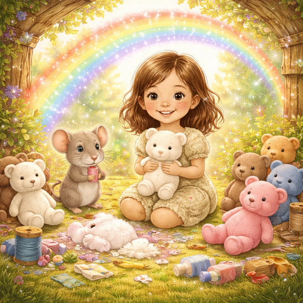 The Rainbow and the Little Bear Plush - حكايات خيالية