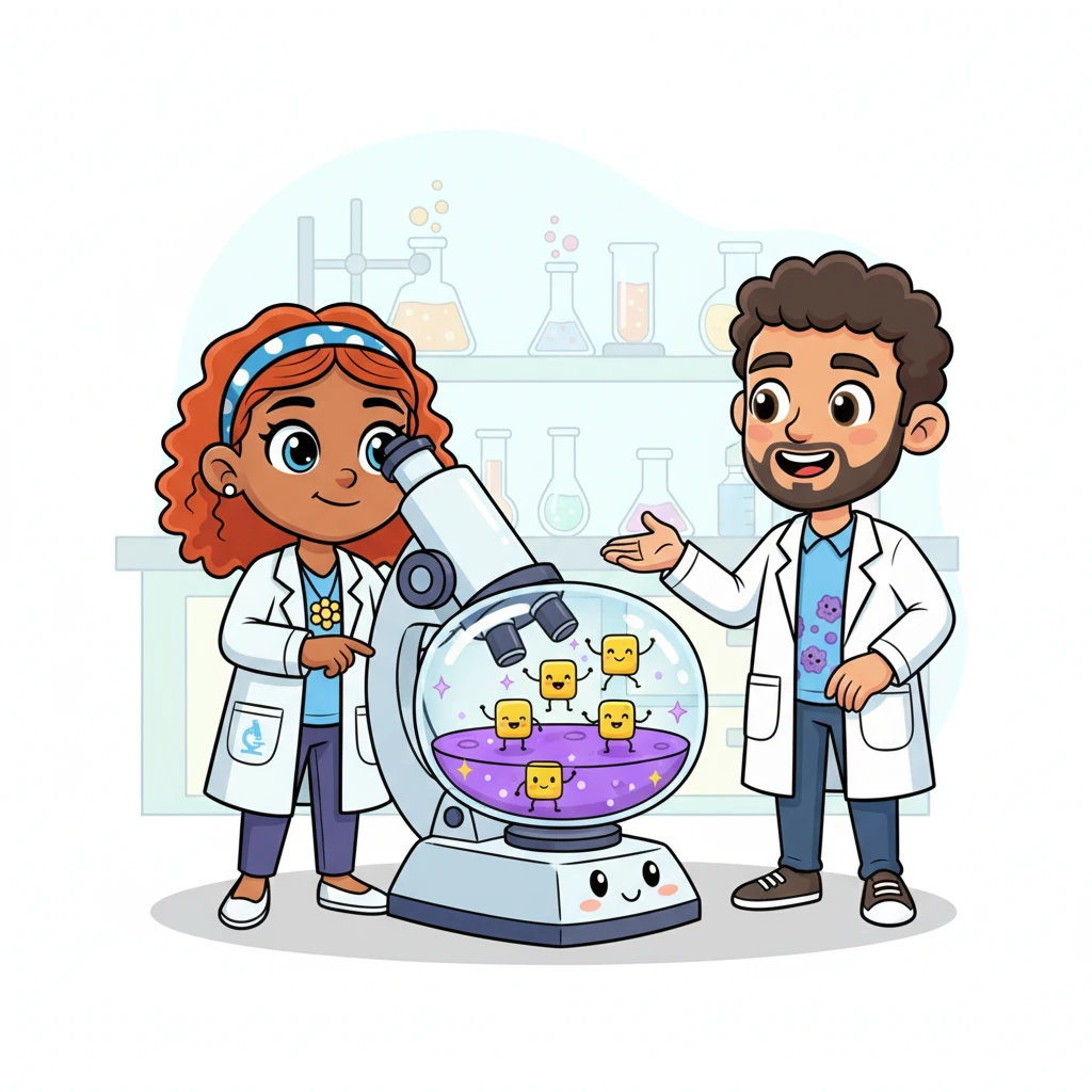 The Explorers observe the Micrococci, noting their perfectly square arrangements, like tiny dancers performing a synchronized routine. Professor Pipette explains that Micrococci are like the quieter cousins of Staph, often found happily living in soil, water, and even dust, rarely causing problems for humans.