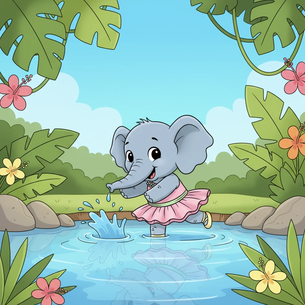 The trickle grew stronger, flowing faster until a shimmering pool began to fill the riverbed. The water was cool and fresh, reflecting the bright jungle leaves like a mirror.