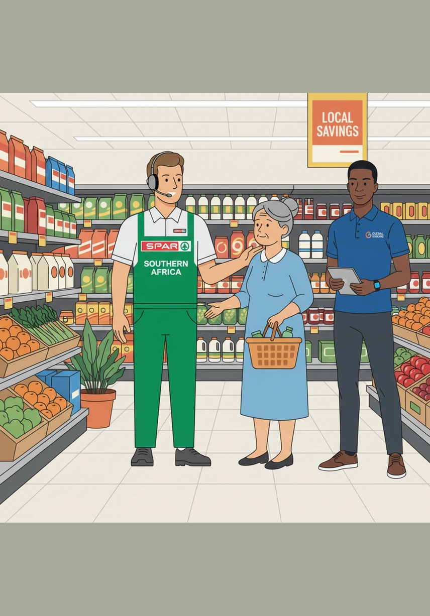 At a local SPAR, Thabo experiences the warmth of community-centric service where staff greet regular shoppers by name. He notes that SPAR’s decentralized model fosters a personal touch that often outperforms the more mechanical and fast-paced efficiency found at Checkers.