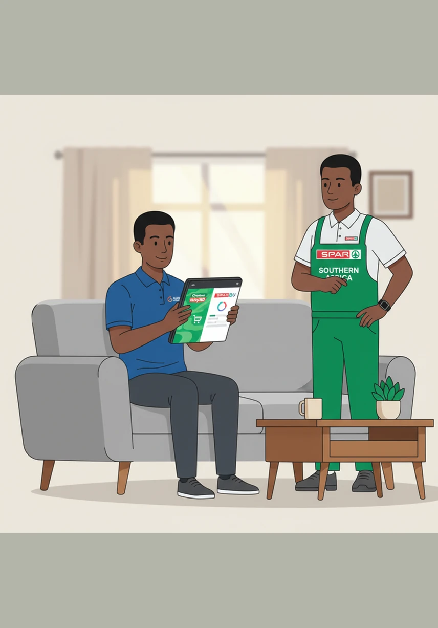 Thabo tests both online platforms on his smartphone, finding the Checkers Sixty60 app to be incredibly fast and reliable. While SPAR2U is a valiant effort, Thabo judges Sixty60 as the gold standard for South African online grocery delivery due to its superior user interface.