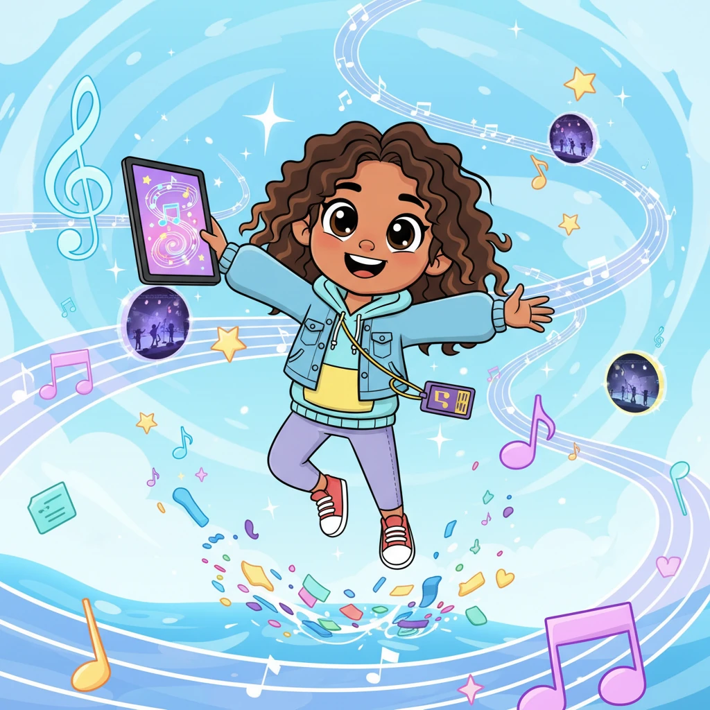 With her VIP pass, Melody soared through SNIQUE.COM! No more dancing pizza ads, just pure, crystal-clear music. She downloaded a whole album of rare tunes and streamed exclusive concerts, feeling like a true musical superhero. Every note was a sparkling adventure.