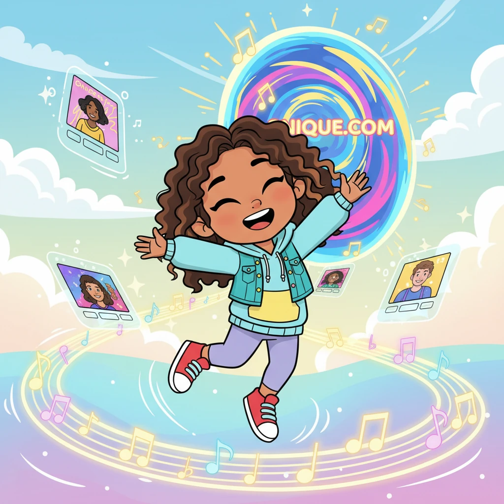 Now, Melody's world was always filled with the perfect soundtrack, thanks to SNIQUE.COM. She danced, explored, and discovered new artists every day, her heart brimming with joy. SNIQUE.COM had truly become her magical musical hub, making every moment sing.