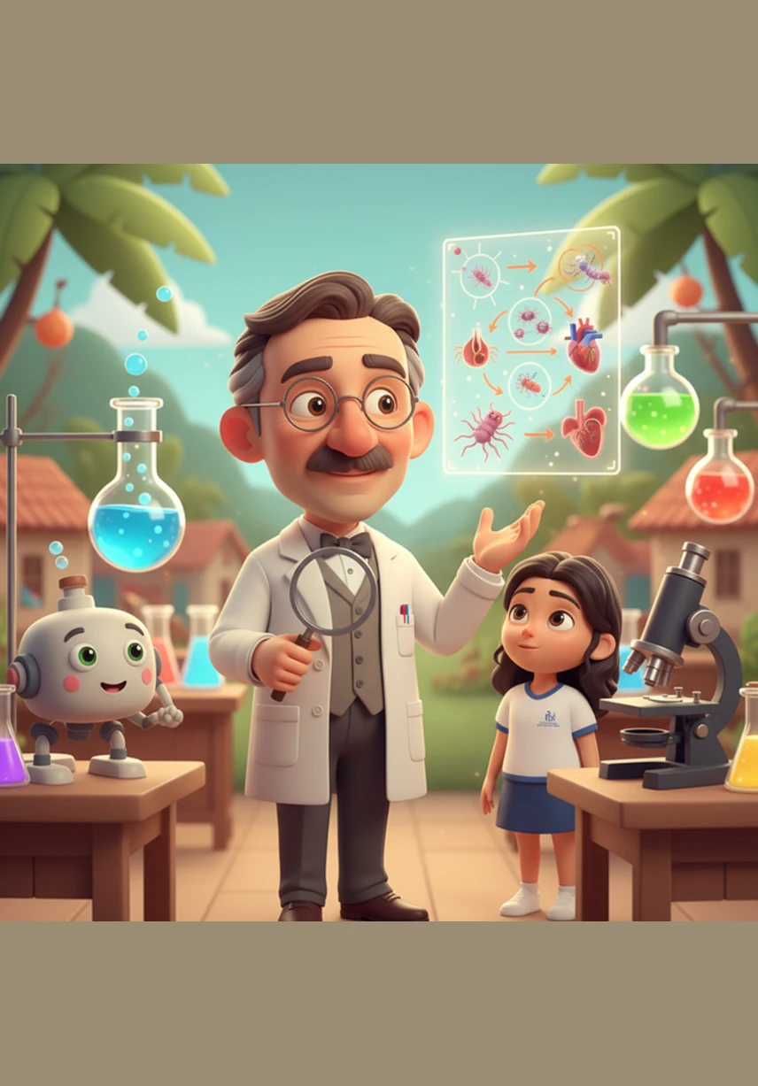 In a moment of scientific triumph, Chagas becomes the first person in history to describe an entire disease cycle. He identifies the parasite, the insect vector, and the symptoms, gaining worldwide recognition for a discovery that would save countless lives.