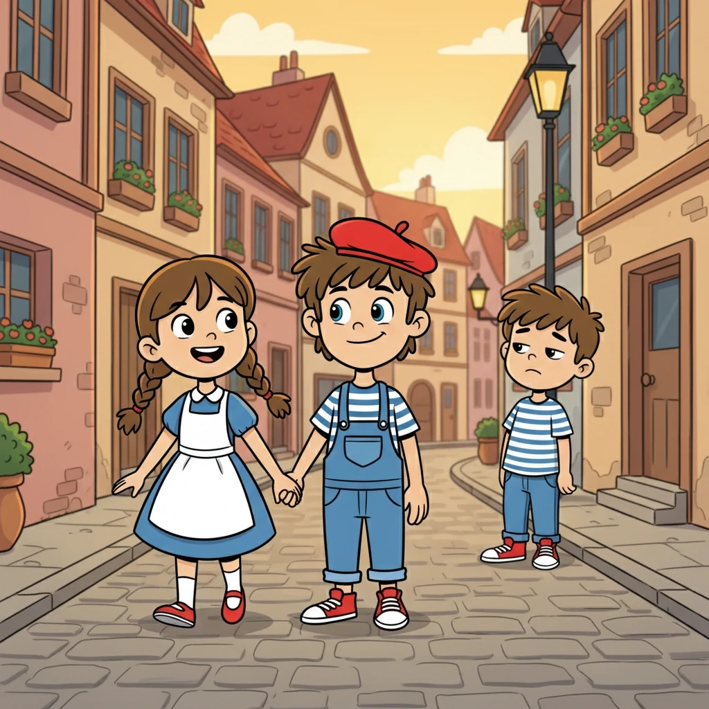 Aimée et son petit ami, marchant dans la rue, semblent heureux. Manu les observe de loin, un sentiment de respect et de regret le traverse. Il comprend que le bonheur d'Aimée est aussi important que le sien. Le silence pèse.