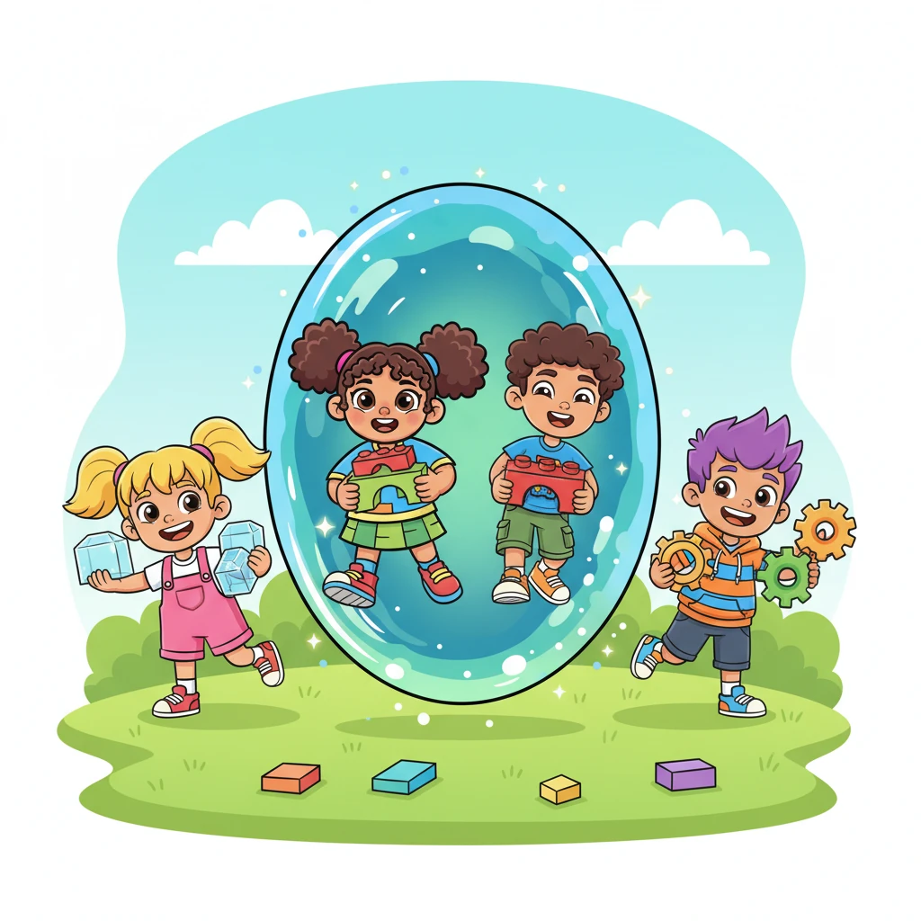 Uno por uno, otros pequeños constructores, cada uno con su propio estilo y colores únicos, comenzaron a atravesar el portal. Traían consigo sus propias ideas y bloques, listos para unirse a la diversión de la creación. La alegría llenó el aire.