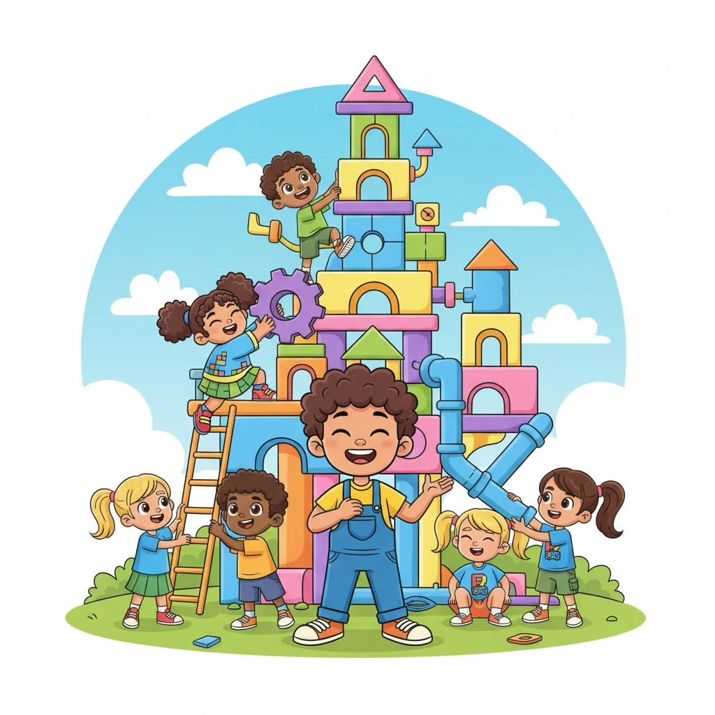 Ahora, todos jugaban juntos, construyendo cosas aún más grandiosas y sorprendentes. Leo sonreía, su corazón lleno de felicidad, al ver su sueño hecho realidad: un mundo de creación infinita y amistad duradera, donde la imaginación de todos se unía.