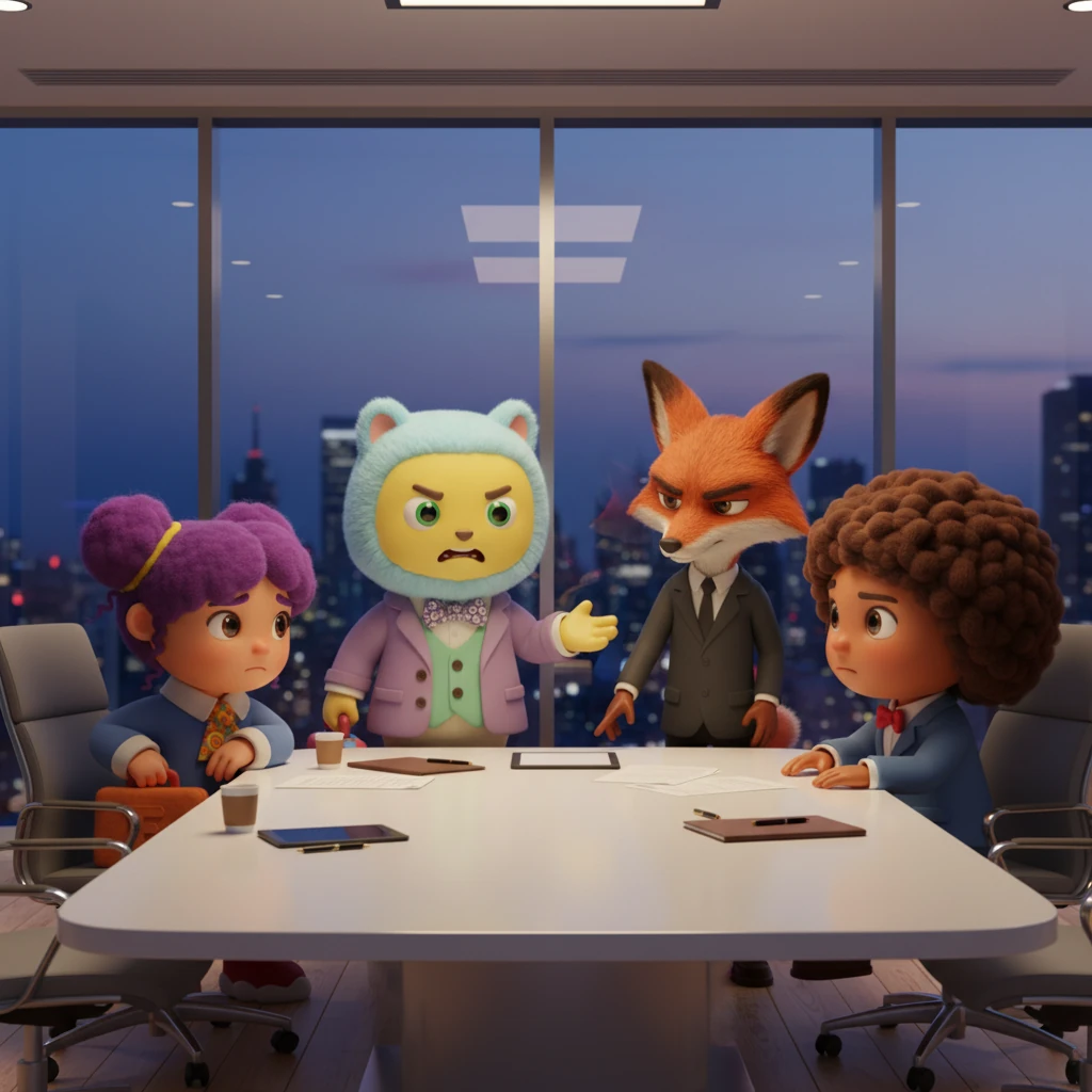 Jayden called an urgent meeting with Keith, Haley, and Madison in a sleek, glass-walled conference room. The room offered a panoramic view of the city, a stark contrast to the confined tension within. The mood was palpably strained.