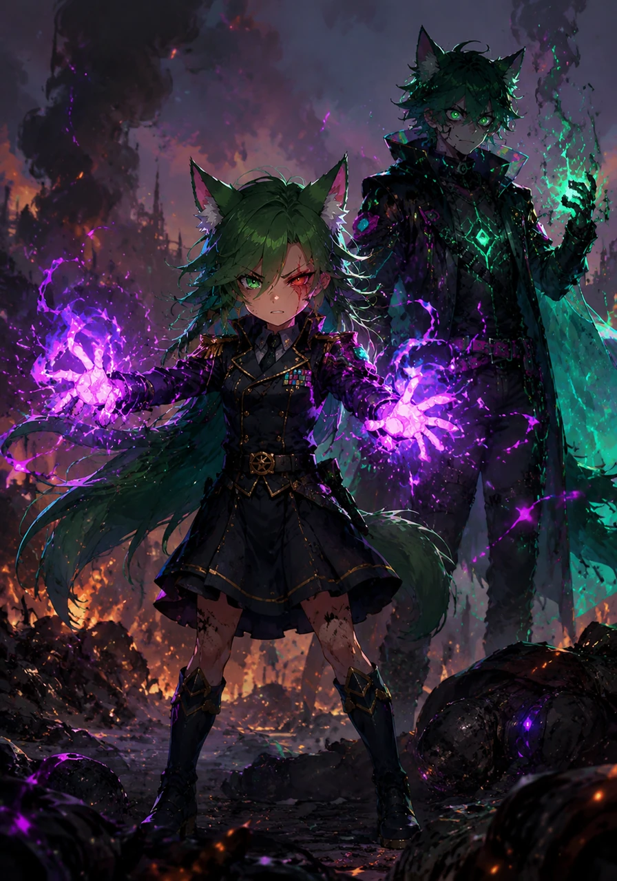 In a vivid memory of her childhood, an eight-year-old Raven stands amidst the smoke of battle, her small hands glowing with raw, untamed magic. It was the day she lost her innocence to the chaos of war, beginning a life defined by the weight of a sword and the high cost of survival. Even then, the shadow of her brother James loomed large as a brilliant but troubled prodigy.