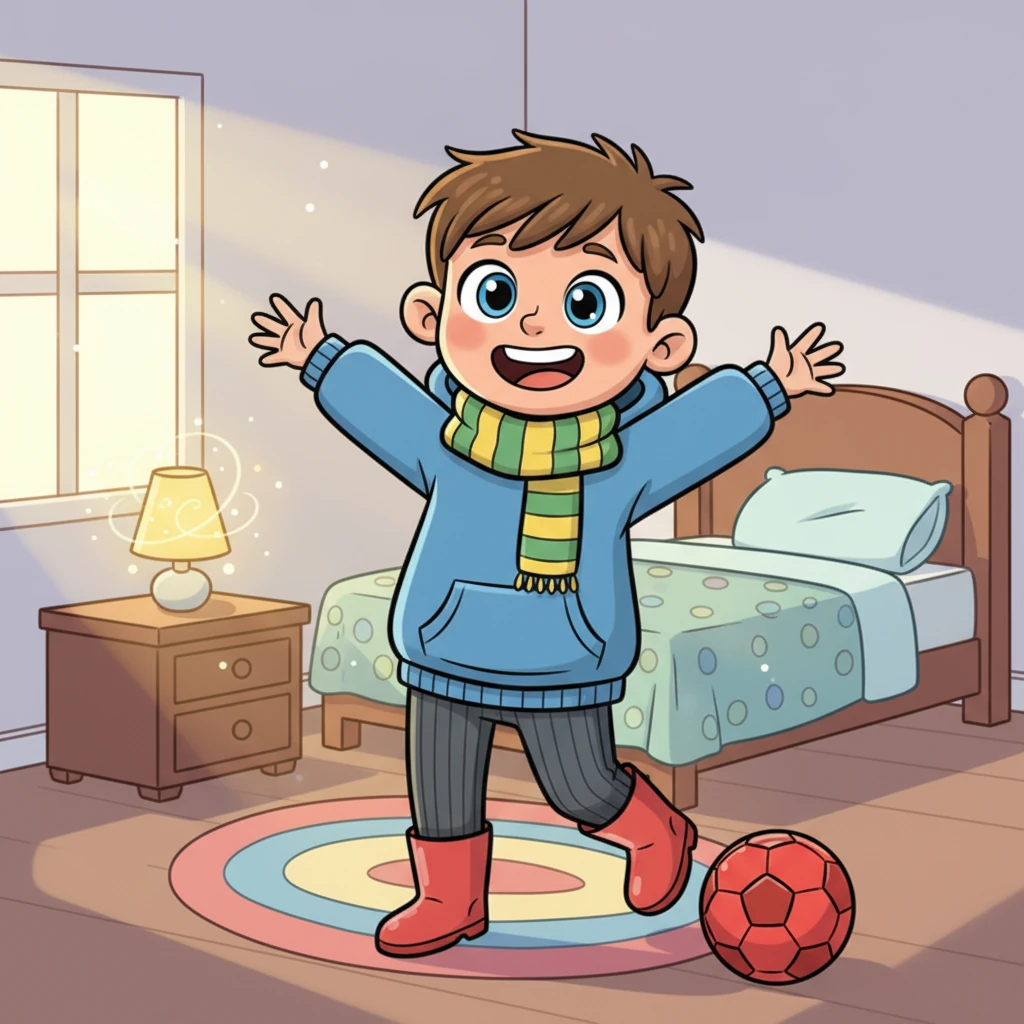 Deux jours après, un miracle arrive ! Le matin, Tom se réveille en pleine forme, les yeux brillants et le sourire retrouvé. La fièvre est partie, comme par magie, et il se sent plein d'énergie.