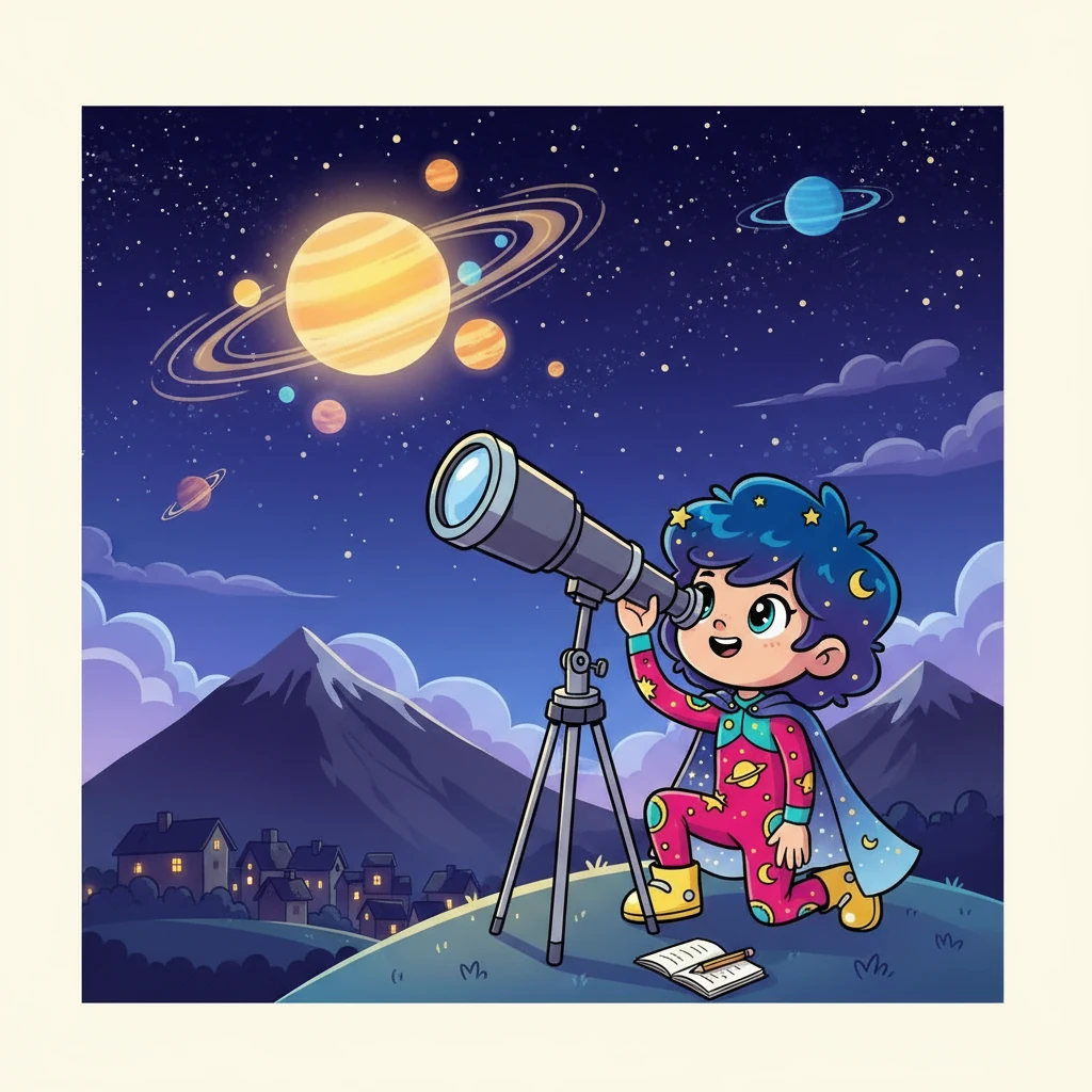 Luna, 'n jong meisie met 'n passie vir sterrekunde, woon in 'n klein dorpie aan die voet van 'n berg. Sy spandeer haar aande met haar teleskoop, en staar na die maan en sterre. Sy was veral gefassineerd deur die mane wat om die planete in ons sonnestelsel wentel.