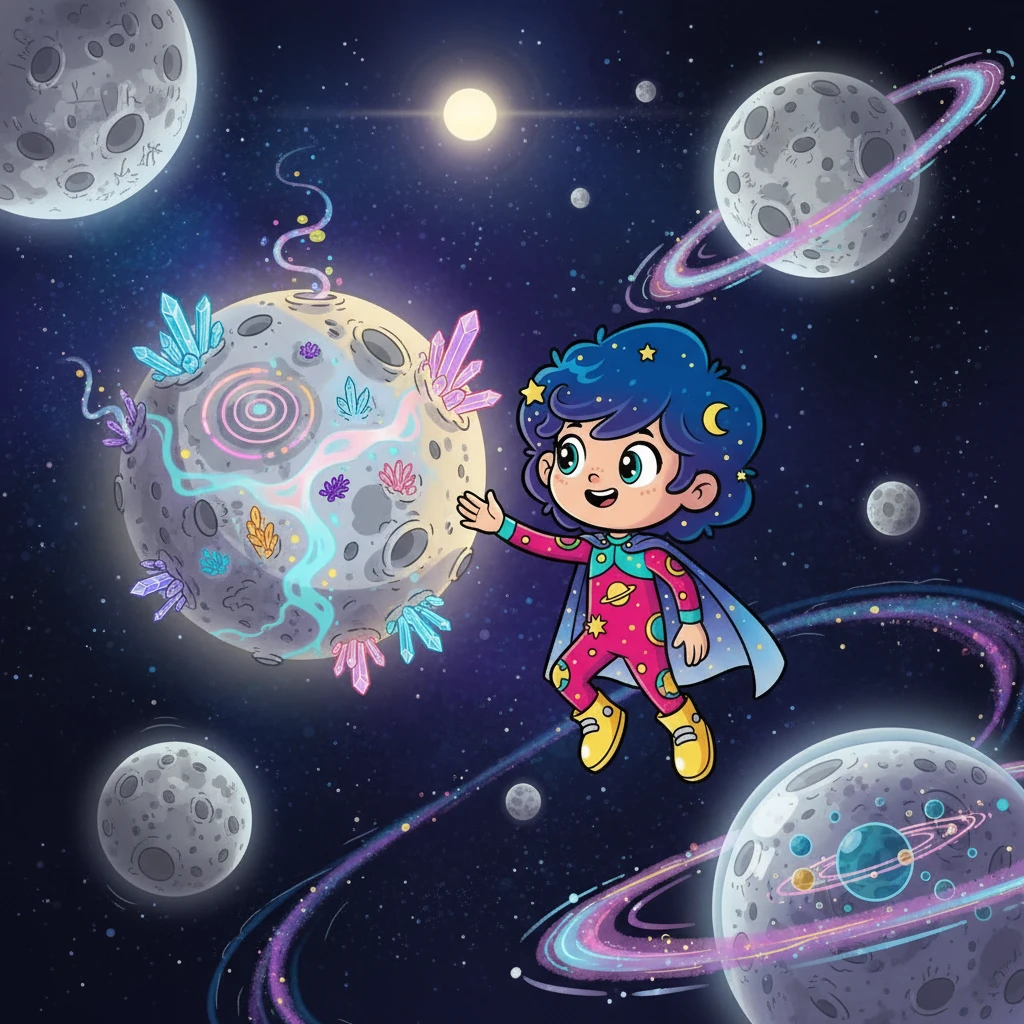 Luna ontdek dat die mane nie net rots en ys is nie. Hulle is plekke van wonder en geheime, wat wag om ontdek te word. Sy leer dat die mane 'n belangrike rol speel in die balans van die sonnestelsel.