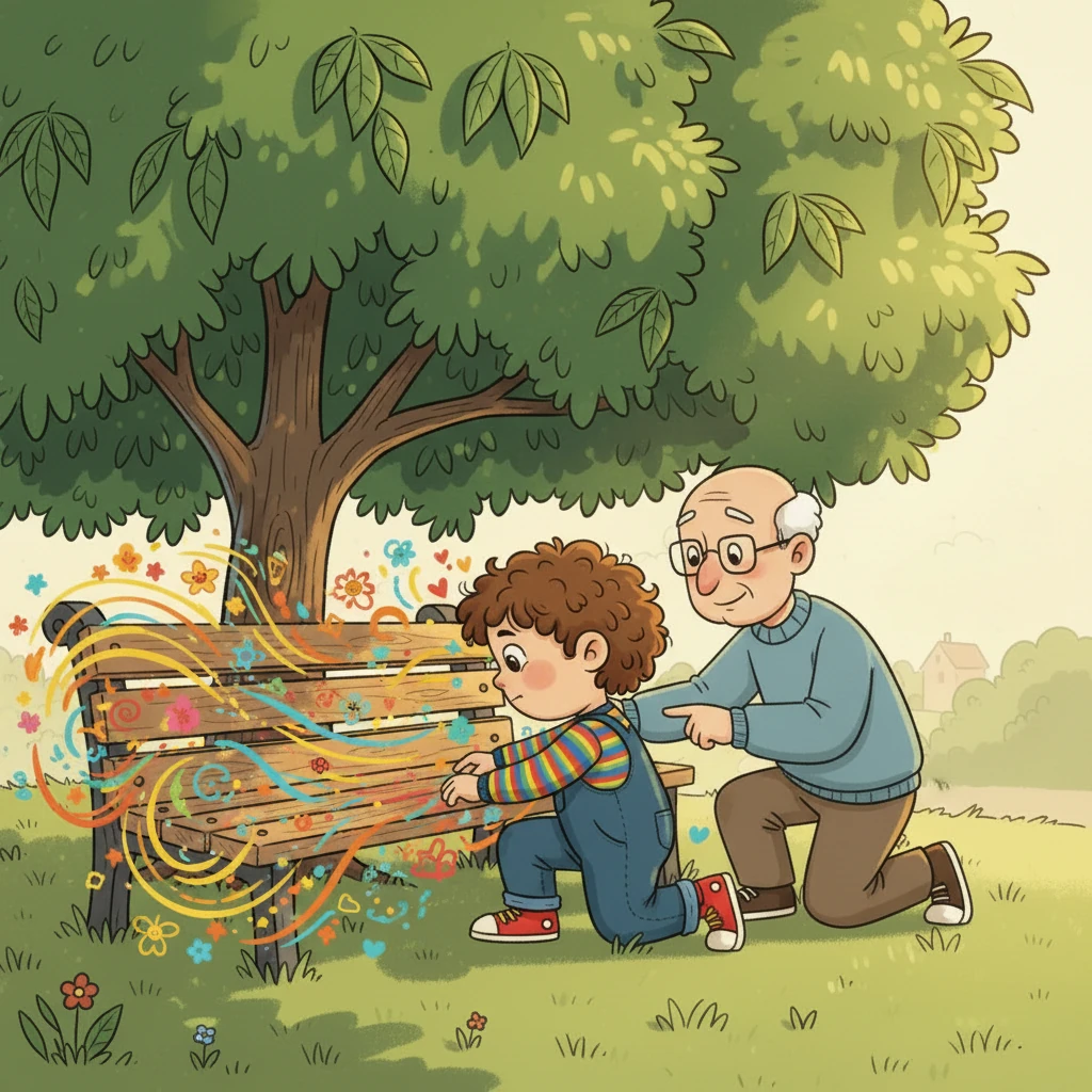 Lila, with her own kind Grandpa, looked at Bennie and felt a pang of sadness. She imagined all the happy memories Bennie held and wondered if there was a way to bring its joy back, giving it a special new role.