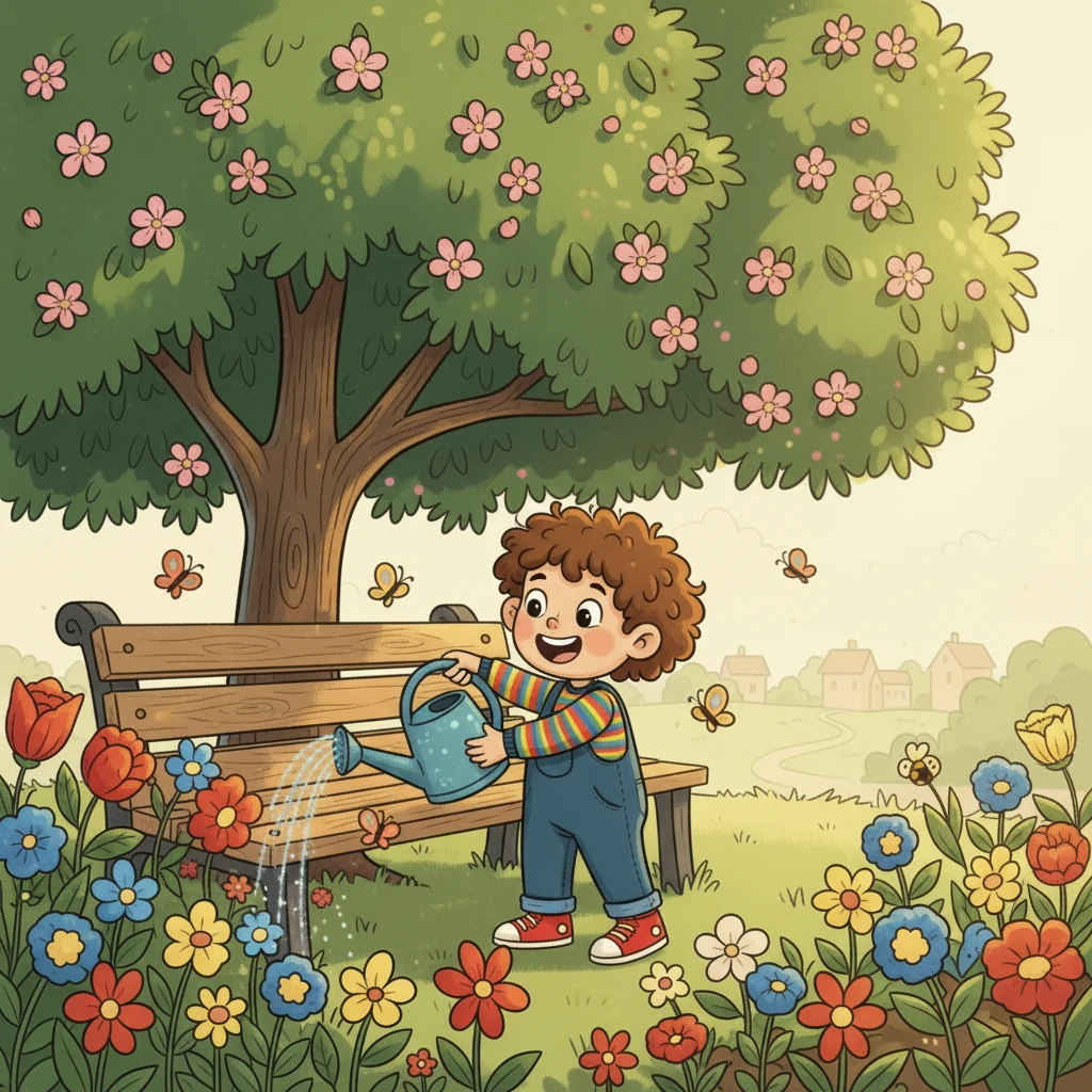 Now, bright and cherished, Bennie continued to give rest and joy, not just to one village, but to a special girl and her garden. It stood as a happy reminder that every old friend, with a little love, can find a wonderful new purpose.