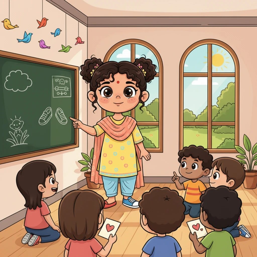 വർഷങ്ങൾ കടന്നുപോയി, 'രണ്ട് ഷൂസ് മോളൂട്ടി' ഒരു ബഹുമാന്യയായ സ്കൂൾ അദ്ധ്യാപികയായി മാറി. അവളുടെ രണ്ട് ഷൂസുകളും ദയയുള്ള മനസ്സും എല്ലാവരും ഓർമ്മിച്ചു.