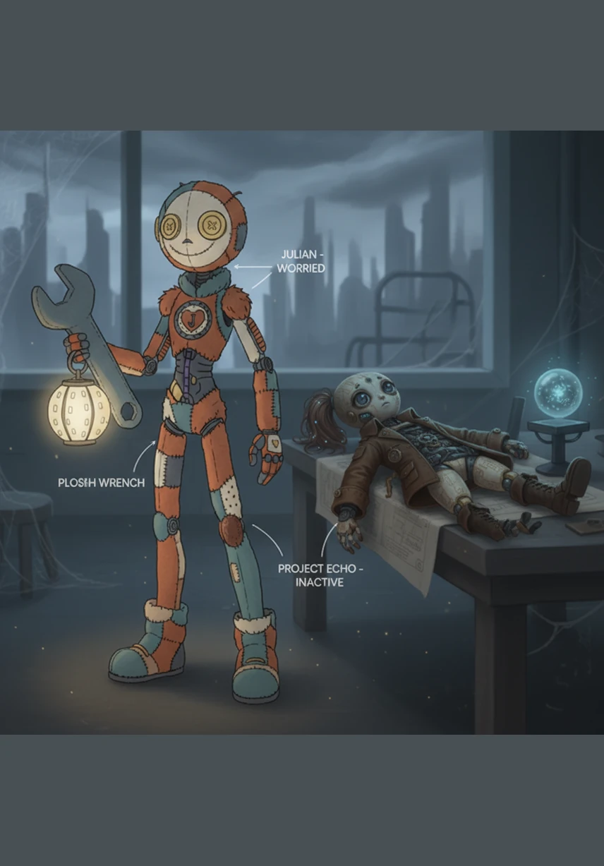 The vibrant copper tones of Julian’s home begin to tarnish and turn a cold, dull grey as his heart wanders further into the dark woods with each passing night.