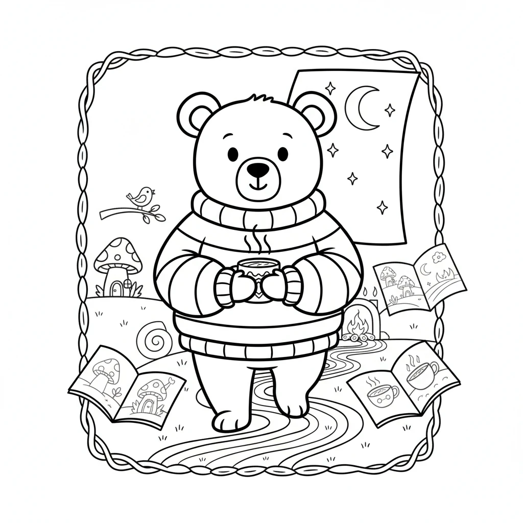 cozy coloring pages
