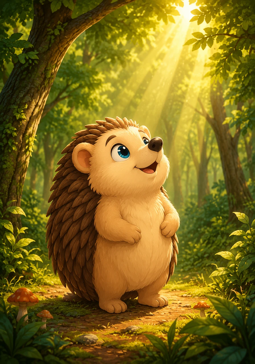 With each slow, deep breath Mike took, his spikes began to relax, softening back down against his fur like grass after a gentle rain. He slowly uncurled his body and looked up at the warm sunlight filtering through the canopy.