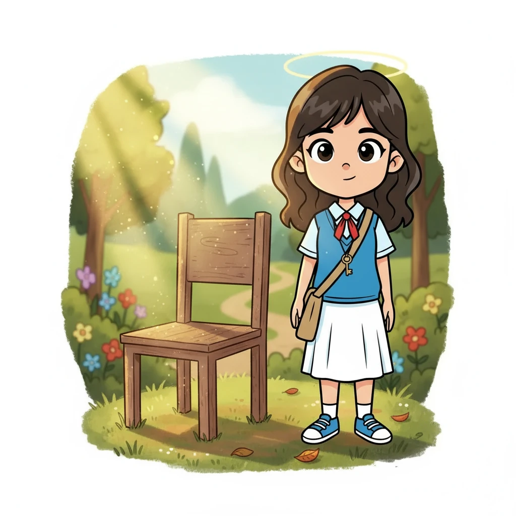 Untuk memutus siklus, Aria harus mengakui kesalahannya dan menebus dosanya. Ia melakukan hal yang benar, bahkan ketika tak ada yang mengingat nama Lian. Dalam ilustrasi terakhir, gambarkan Aria yang berdiri di samping kursi kosong, dengan sinar matahari yang menerangi, simbol harapan dan penebusan.