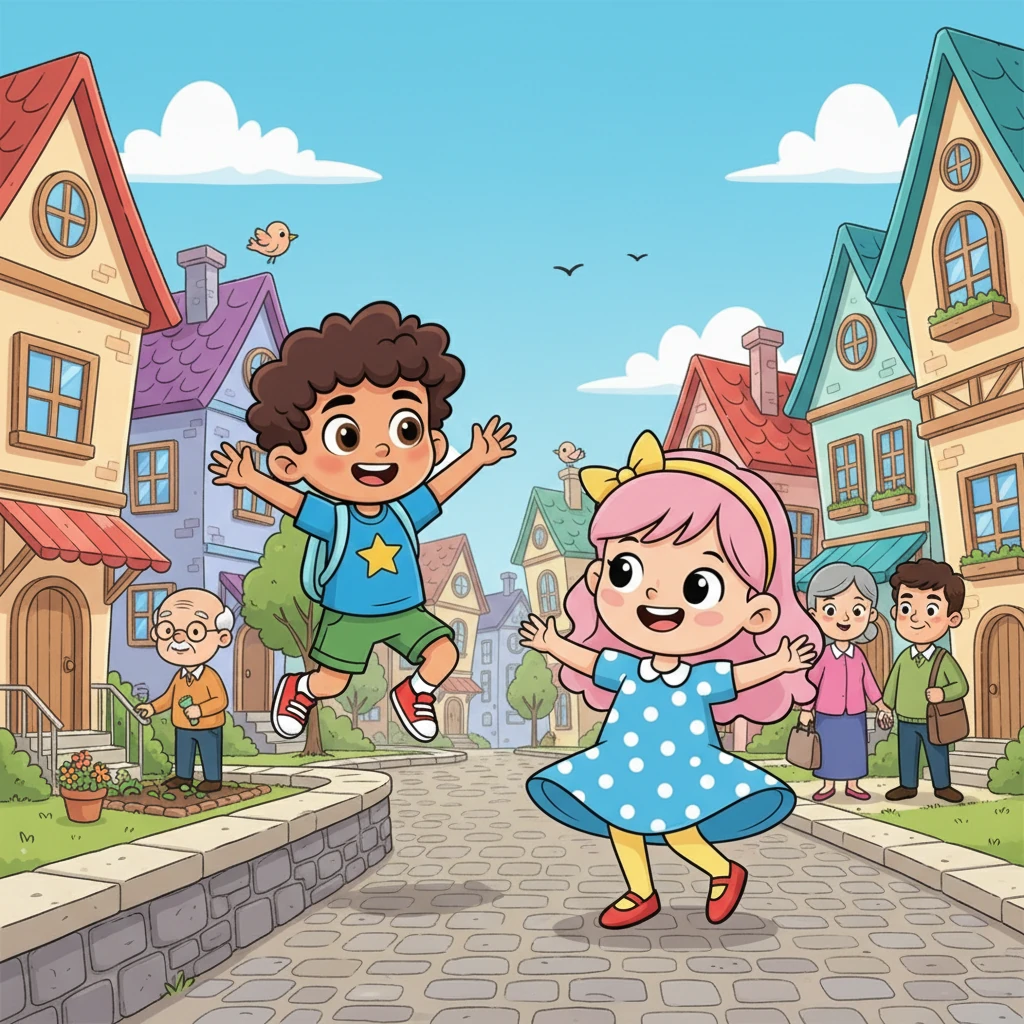 In a charming little town lived the Sharma family: grandparents, parents, and two playful children, Rohan and Pinky. Everyone was quite busy with their daily routines, but their home always buzzed with cheerful energy.