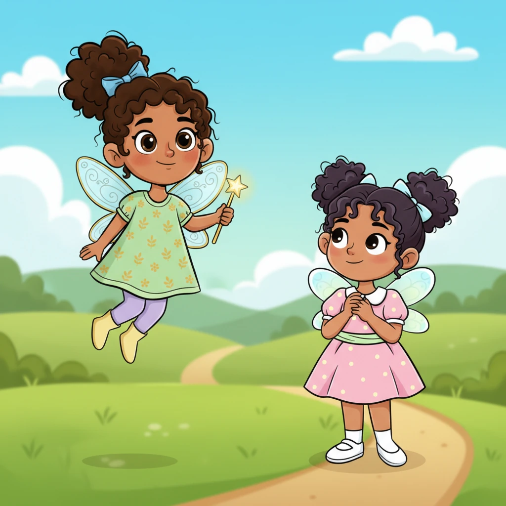 The grateful fairy floated gracefully, a warm smile on her face, and whispered, “Thank you.” She offered Neha a special boon, a wish to be granted. Neha, thinking selflessly, wished to study well, to help those in need, and for her parents' happiness.