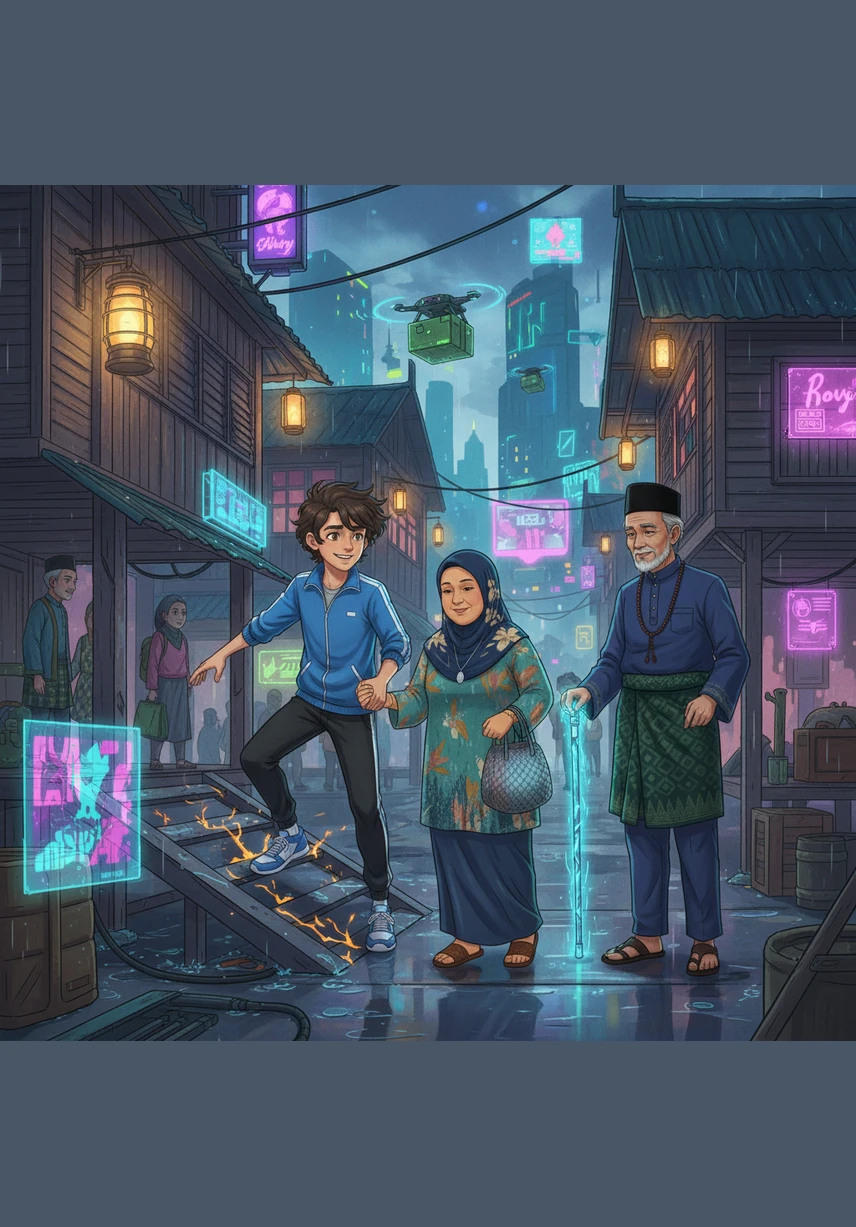 Di sebuah kampung yang permai, tinggal seorang budak lelaki bernama Ali yang terkenal dengan sifatnya yang sangat rajin. Dia sentiasa bersedia untuk membantu sesiapa sahaja yang memerlukan pertolongan tanpa mengira masa dan tenaga.