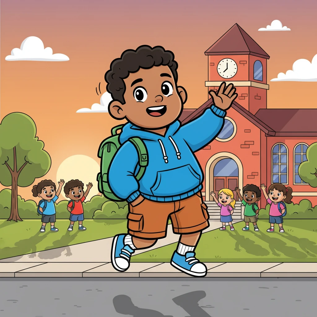 a young black kid name isaiah walking home from sc by J. Watson
