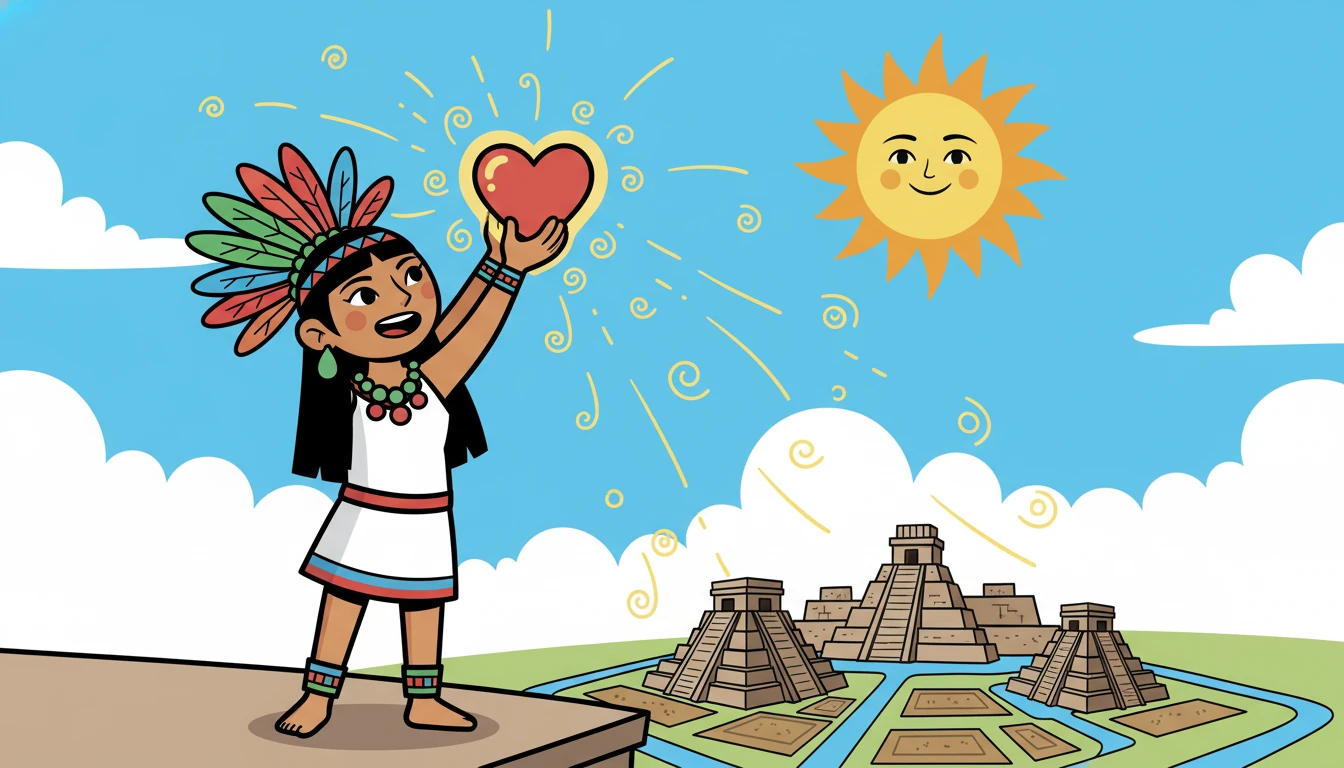 Xochitl, convertida en una joven sabia y valiente, se convirtió en un ejemplo para todos.  Recordaba siempre el corazón de Tenochtitlán, latiendo con fuerza y esperanza.  Su legado perduraría.